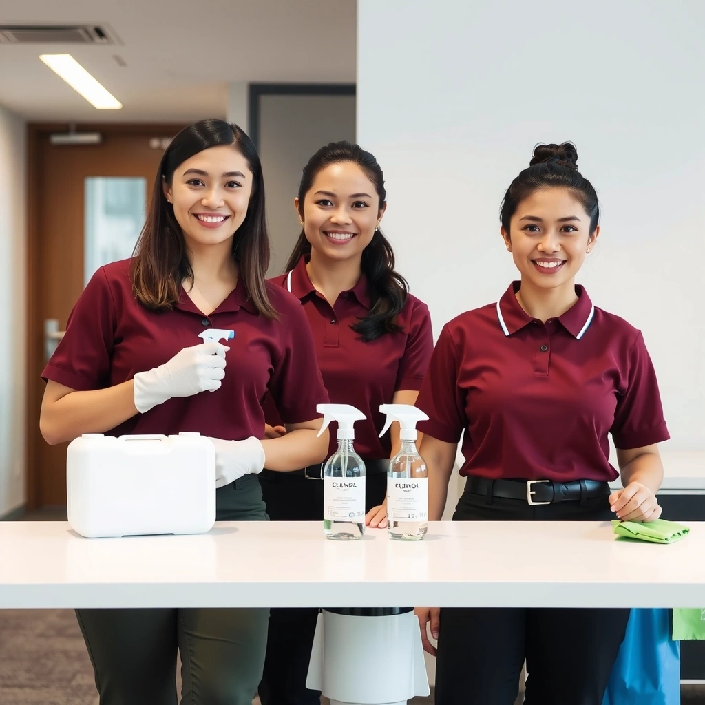 CleanSmart team members in professional uniforms