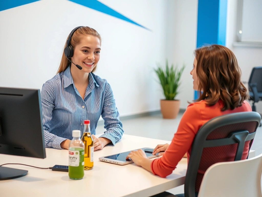 Customer service representative helping with cookie settings