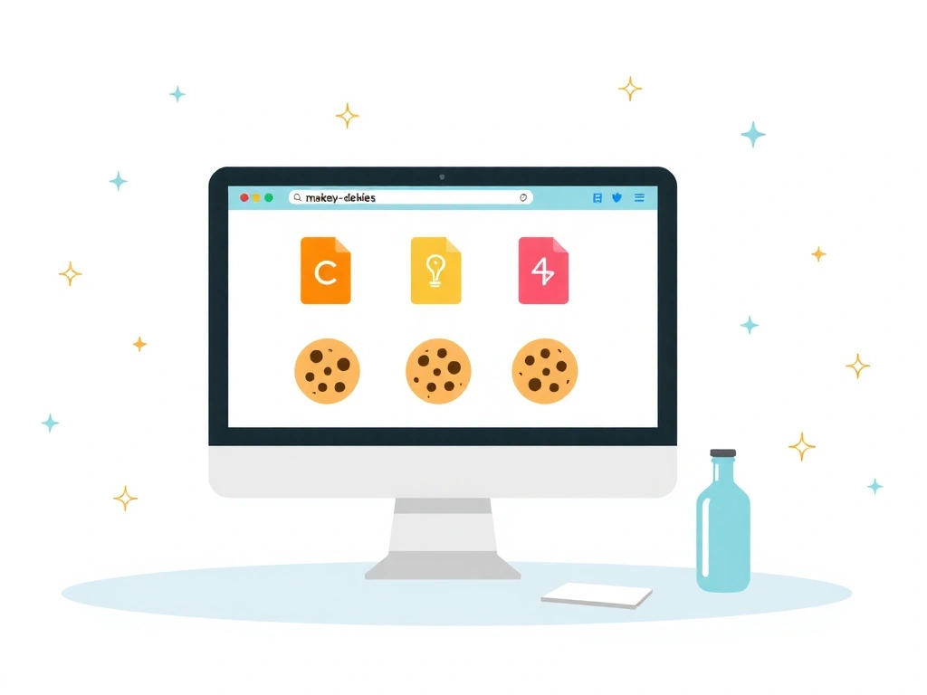 Illustration of cookies and web browsing