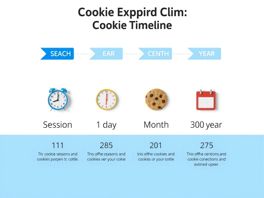 Timeline showing cookie expiration periods