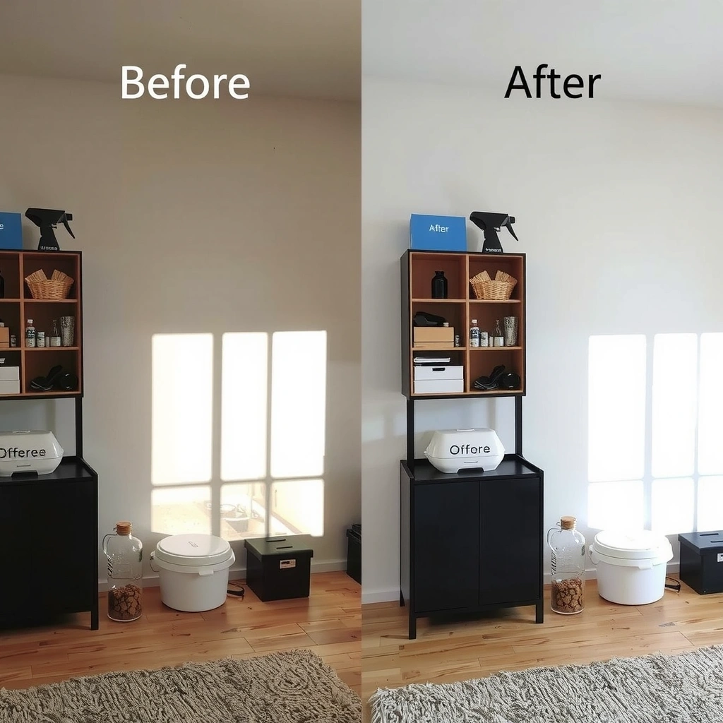 Before and after comparison of apartment cleaning in Ostrava - dramatic transformation